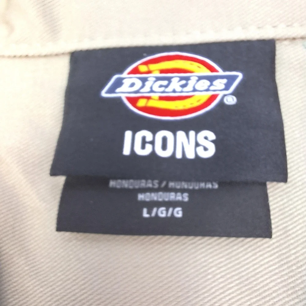 Dickies Work Shirt Mens Large Desert Sand Icons 574DS Long Sleeve Original Fit
